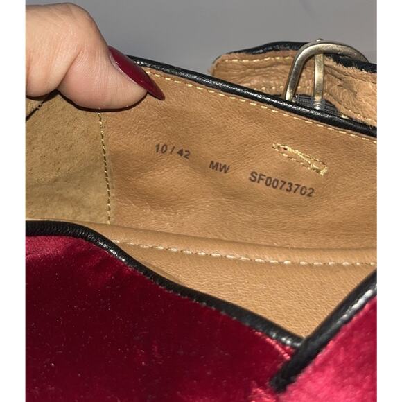 Sofft Shoes Size 10 Genuine Leather Dark Red Velvet Mary Janes Flats - Picture 7 of 9